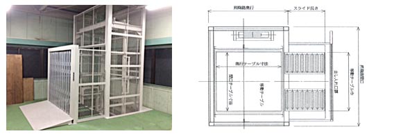 製造の自由性が可能な垂直自動搬送機　図面