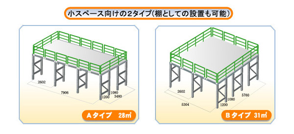 パワーステージ　小スペース向けの２タイプ